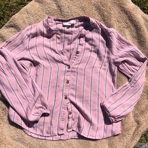 3/$25 Pink Striped Button Down